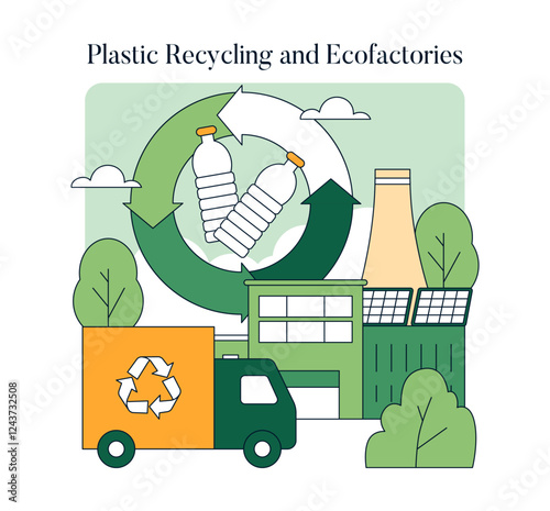 Eco Life. Flat Vector Illustration