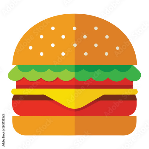 Burger, food vector art illustration