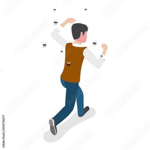 3D Isometric Flat Vector Illustration of Allergic Reaction, Causes of Allergy. Item 3