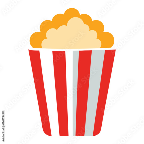 Popcorn, food vector  art illustration