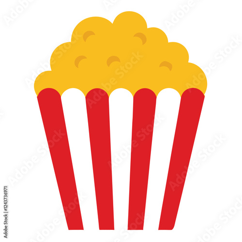Popcorn, food vector  art illustration