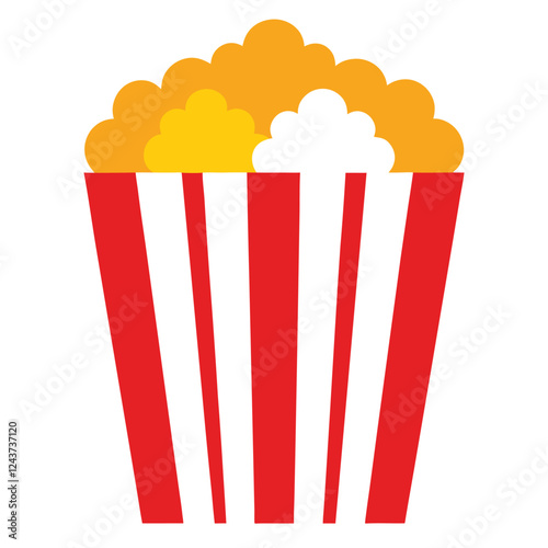 Popcorn, food vector  art illustration