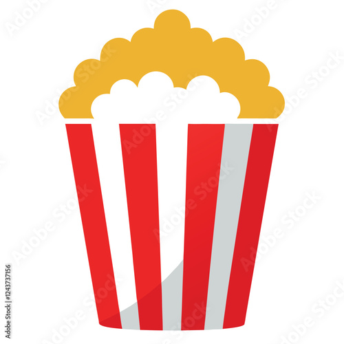 Popcorn, food vector  art illustration