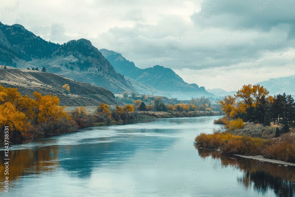 River water mountains nature fall. River water mountains nature fall.