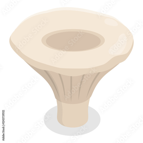 3D Isometric Flat Vector Set of Mushrooms, Fungus Plants. Item 6