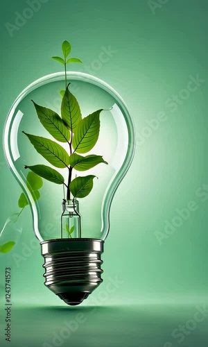 concept space background green efficiency leaves sustainability glowing bulb friendly light eco copy power bulb energy renewability alternative olated green energy light bulb savings eco alternative