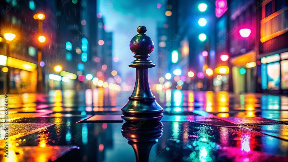 Night Photography: Stepping Outside Comfort Zone - Chess Pawn on City Street Night Photography: Stepping Outside Comfort Zone - Chess Pawn on City Street