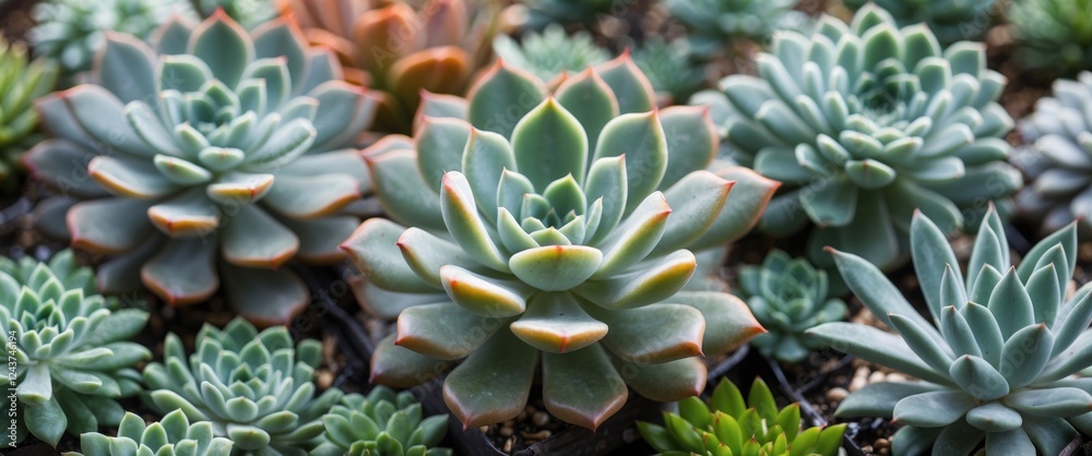 Vibrant close-up of various lush succulents showcasing intricate textures and colors in a serene natural setting. Vibrant close-up of various lush succulents showcasing intricate textures and colors in a serene natural setting.