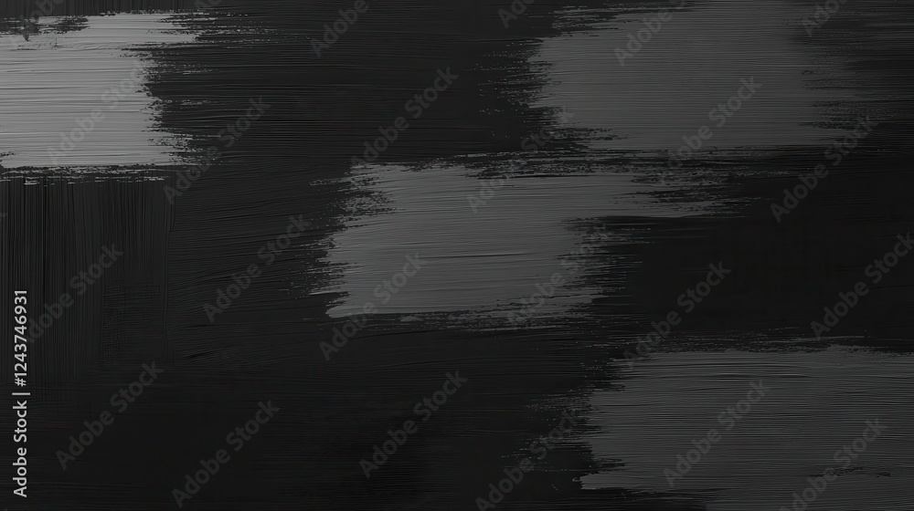 Fototapeta premium Abstract black grunge texture with uneven brush strokes and distressed artistic effects