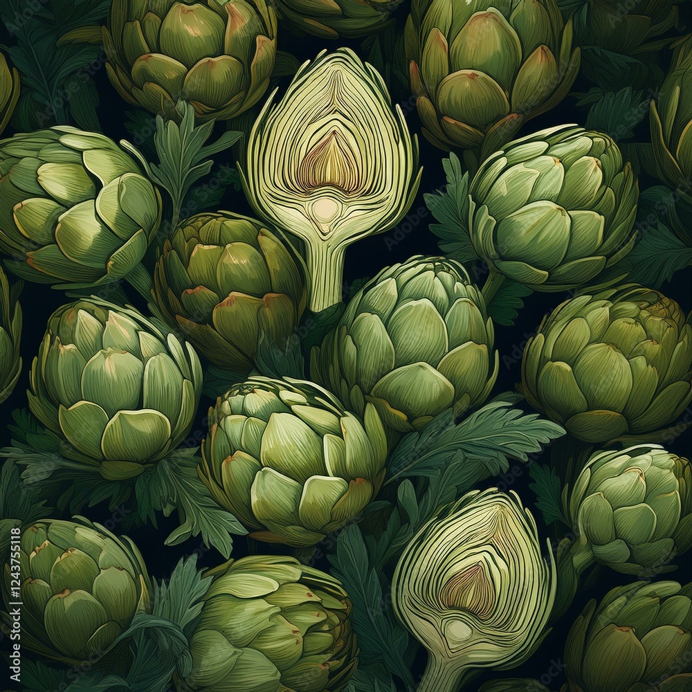 Obraz premium Hintergrund Artischocke