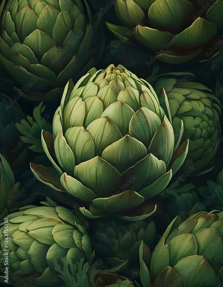 Fototapeta premium Hintergrund Artischocke