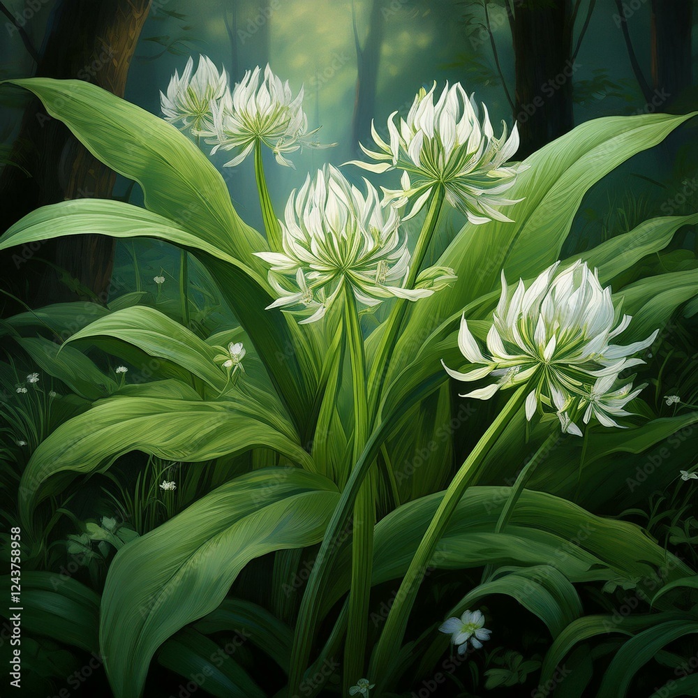 Obraz premium Wallpaper Bärlauch