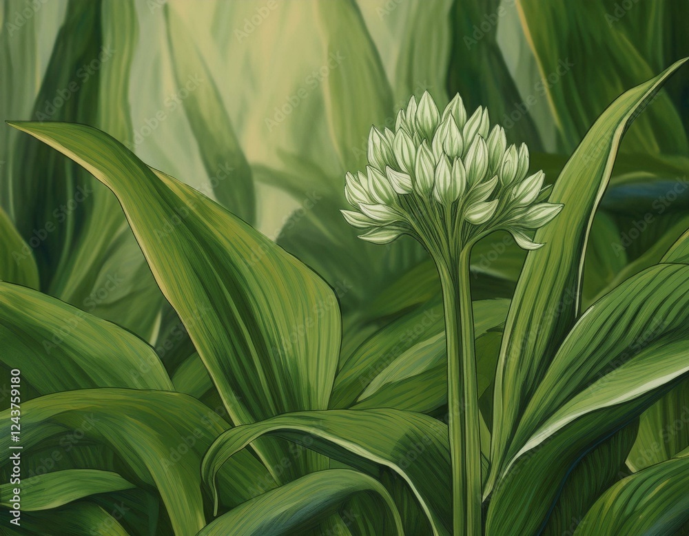 Obraz premium Wallpaper Bärlauch