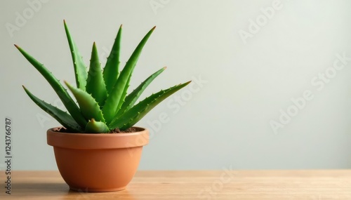 Aloe vera on terracotta pot isolated on white background, vera, earthy, garden