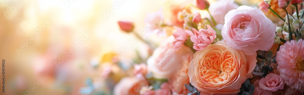 A luxury floral arrangement in a pink gift box, featuring elegant roses and decorative ribbons. Perfect for weddings, anniversaries, and Valentine's Day gifting. A luxury floral arrangement in a pink gift box, featuring elegant roses and decorative ribbons. Perfect for weddings, anniversaries, and Valentine's Day gifting.