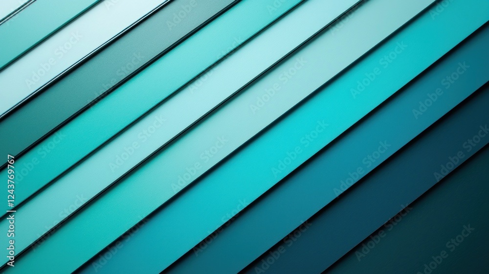 Fototapeta premium Abstract Teal and Blue Diagonal Stripes Background