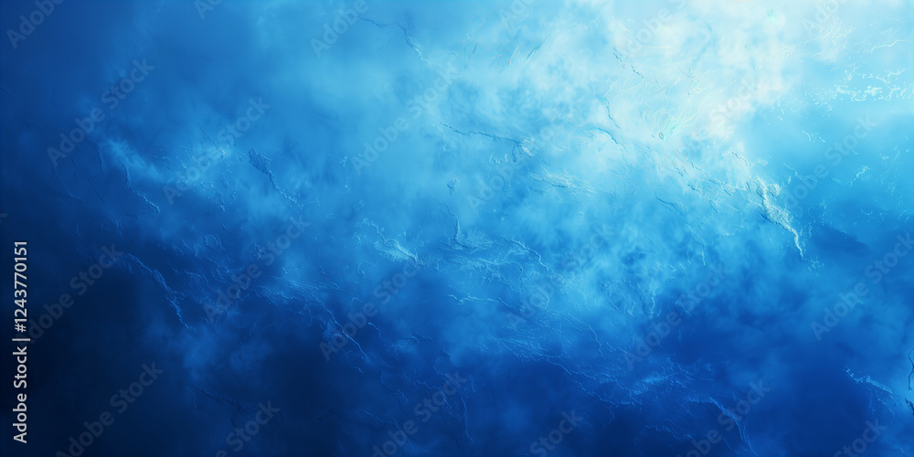 Fototapeta premium Abstract Blue Cosmic Background with Glowing Particles