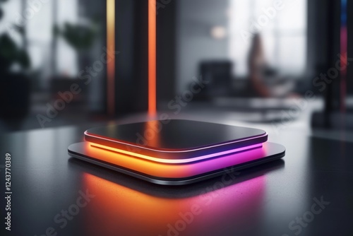 A sleek and modern representation of a fingerprint scanner verifying the authenticity of a digital banknote