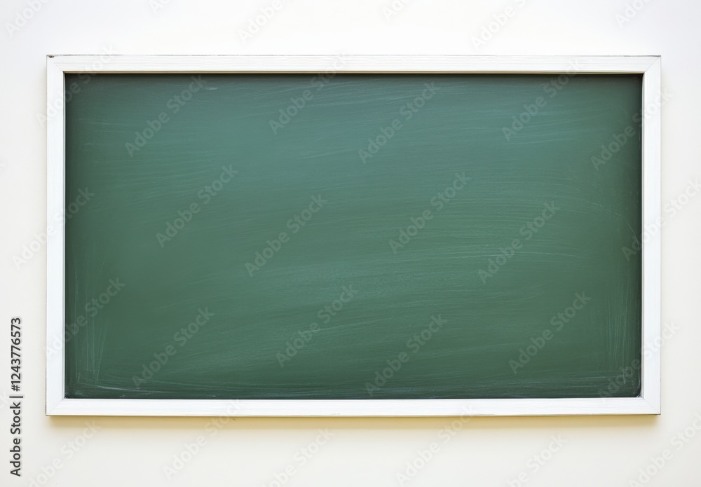 A green chalkboard with a white border. The chalkboard is empty. There is no writing on it A green chalkboard with a white border. The chalkboard is empty. There is no writing on it
