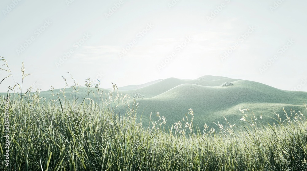 Fototapeta premium Serene Rolling Hills Landscape Photography