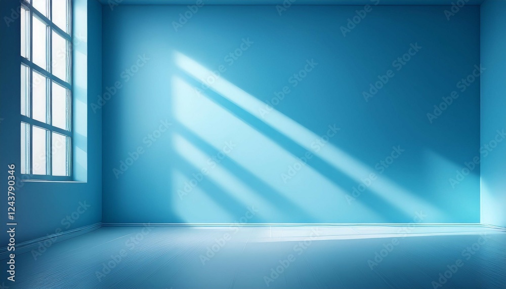 captivating light and shadow play in light blue background product presentation image