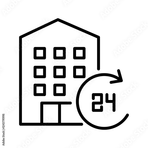 Hotel Reservation Icon Design