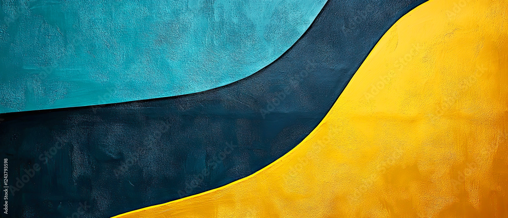 Abstract textured background with flowing teal, navy, and yellow curves Abstract textured background with flowing teal, navy, and yellow curves