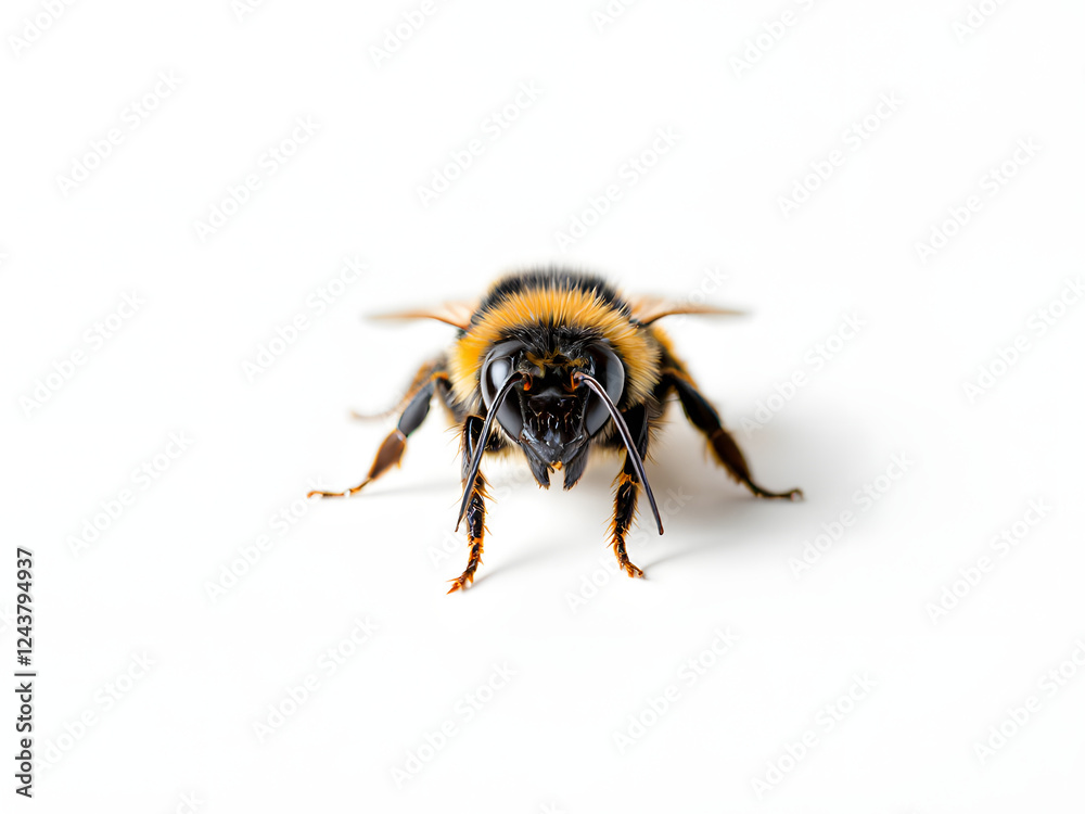 Bee from far away and front view