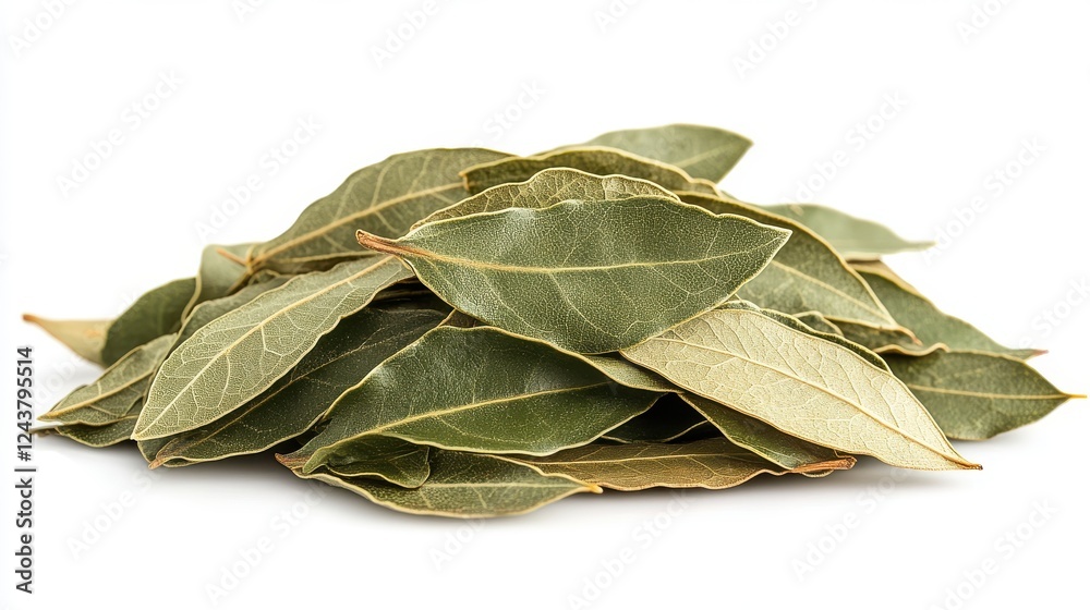 pile of dried bay leaves isolated on transparent background pile of dried bay leaves isolated on transparent background
