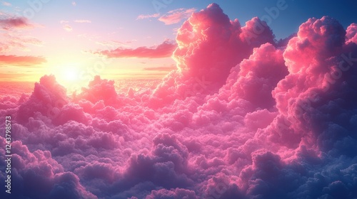 pink clouds and sky background
