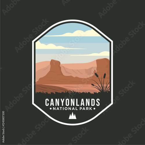 Canyonlands National Park Emblem patch logo illustration