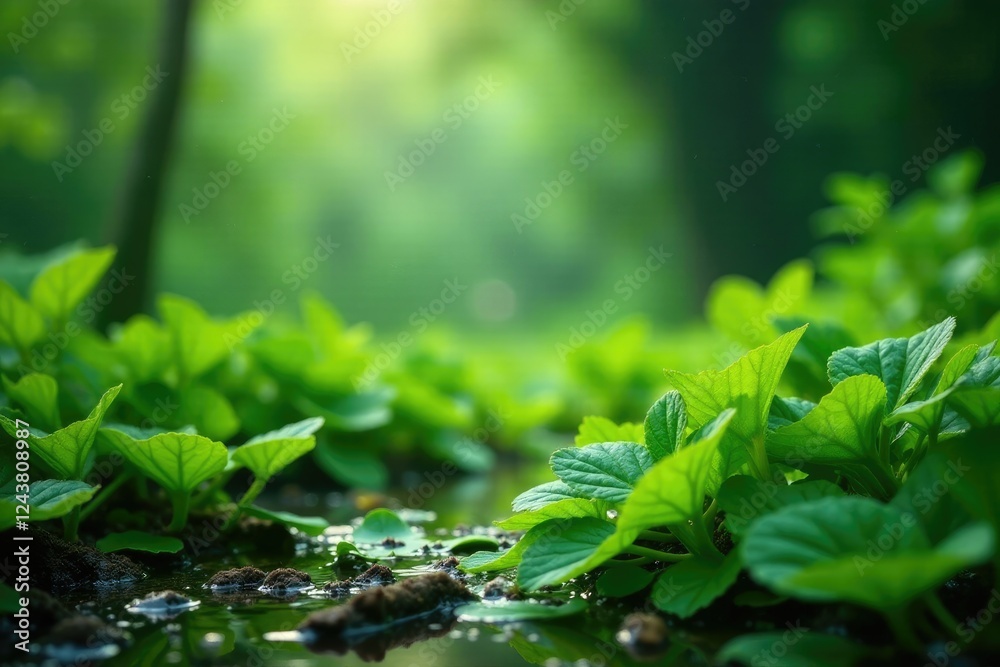 Lush cempazuchitl plants swaying gently in the wind and rain, water, stems, cempazuchitl plants Lush cempazuchitl plants swaying gently in the wind and rain, water, stems, cempazuchitl plants