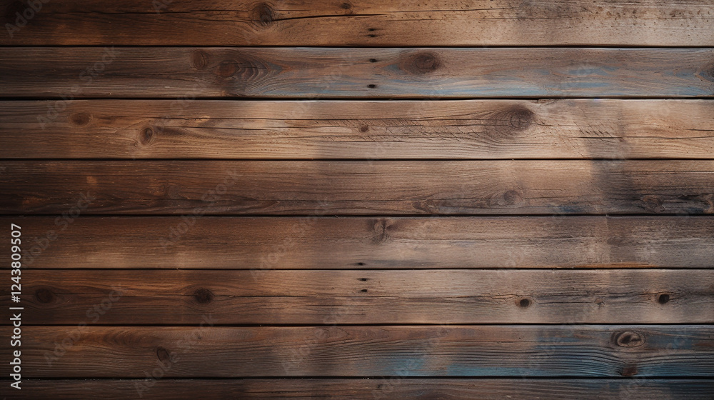 Obraz premium Weathered and vintage looking wooden planks background with natural wood grain texture Old grunge and rustic wood panels or boards with blank surface perfect for design