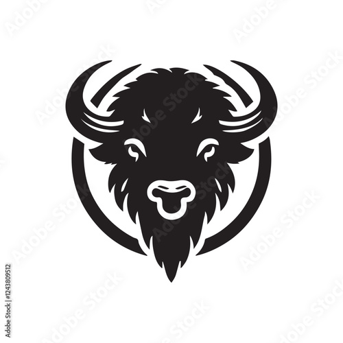 Bison vector illustration silhouette