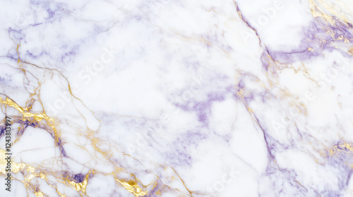 Elegant white and lavender marble texture with gold veins for luxury interior design, modern countertops, and sophisticated background applications