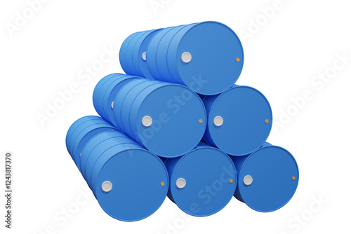 Fuel tank Barrels - 3D render