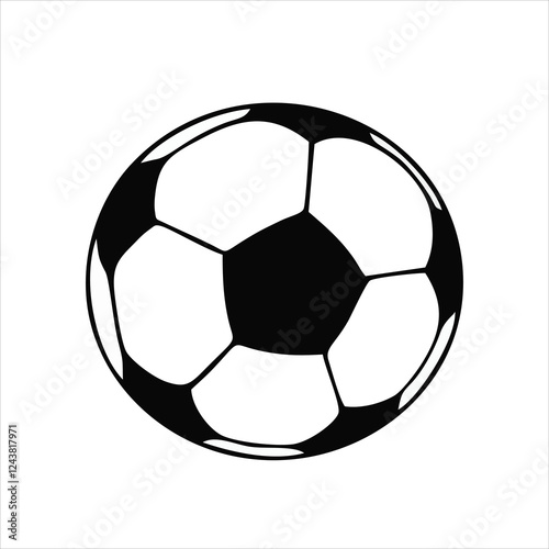 Soccer ball vector icon flat style illustration for web, mobile, logo, application and graphic design. Ball Icon Vector, Soccer ball vector icon