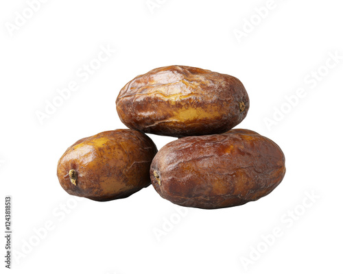 Wallpaper Mural Three brown, wrinkled fruits resembling dates stacked together. Torontodigital.ca