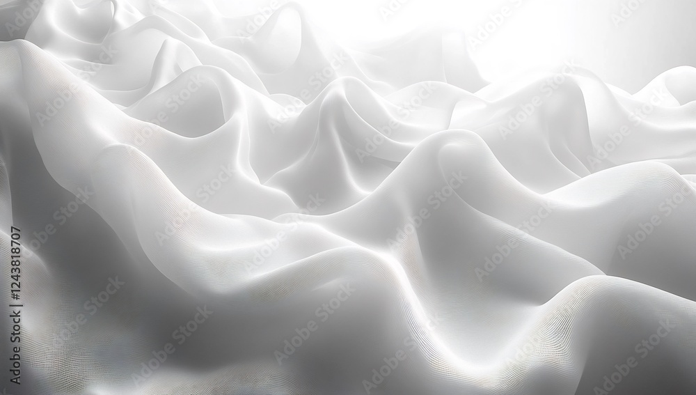 Obraz premium Elegant Drapery: White Fabric Textures