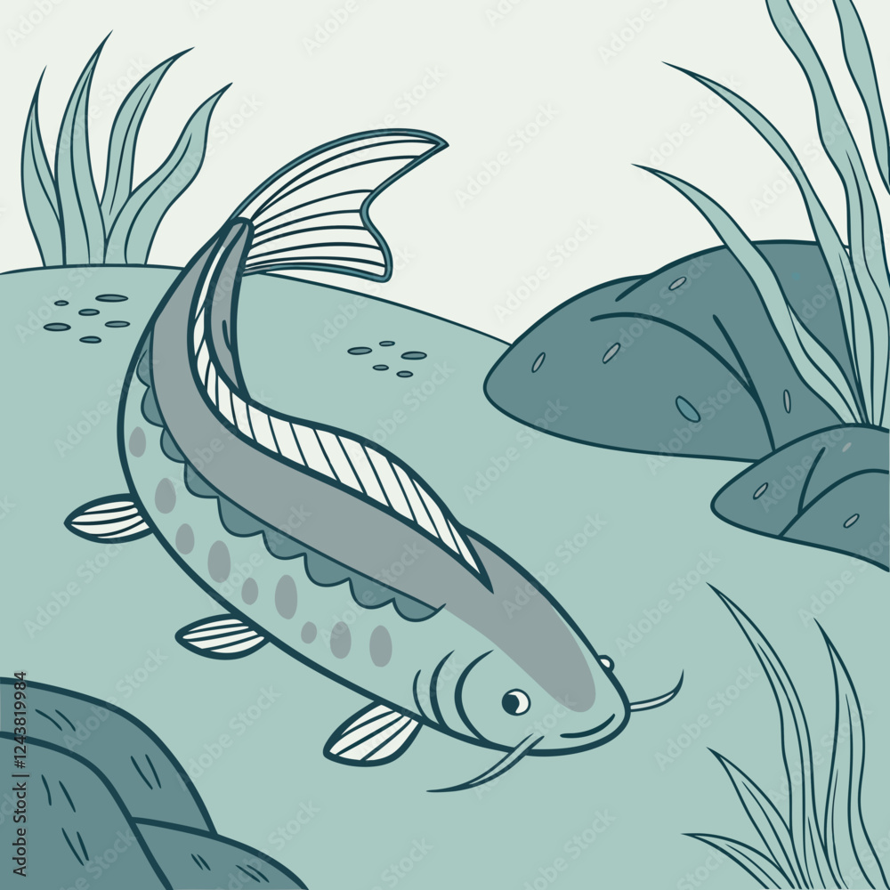 Obraz premium seamless pattern with fishes