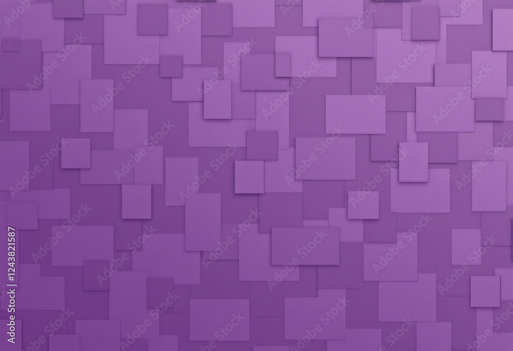 Pattern of overlapping rectangles in various shades of purple creating visual depth and abstract design Pattern of overlapping rectangles in various shades of purple creating visual depth and abstract design