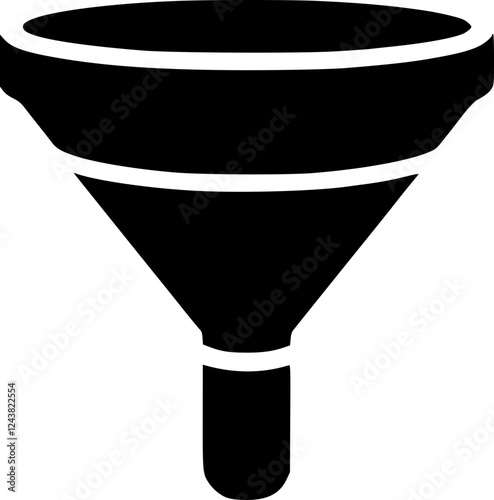 Funnel Design Element for Science, Chemistry, and Laboratory Illustrations