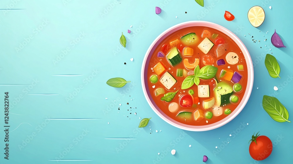 Gourmet Vegetable Soup in an Elegant Bowl: A Culinary Masterpiece for Visual Inspiration Gourmet Vegetable Soup in an Elegant Bowl: A Culinary Masterpiece for Visual Inspiration