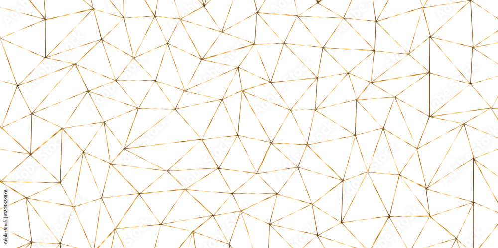 Geometric low poly graphic. Background of triangular facets. editable stroke width, golden gradient abstract triangle seamless pattern from network triangular cells, wallpaper background design. Geometric low poly graphic. Background of triangular facets. editable stroke width, golden gradient abstract triangle seamless pattern from network triangular cells, wallpaper background design.