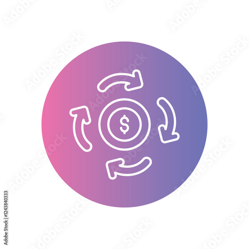 Circular Business Model icon vector stock illustration