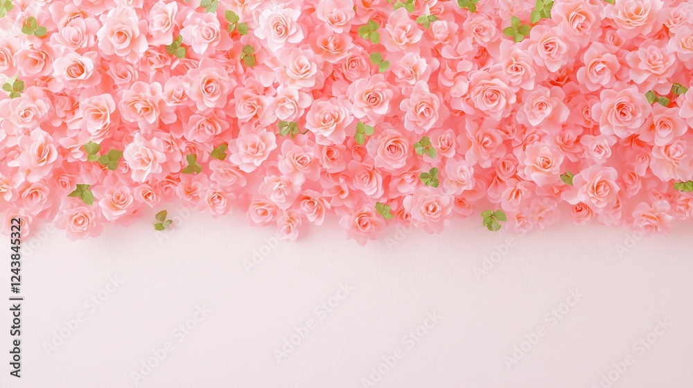 Beautiful Pink Rose Floral Background for Elegant Design Projects Beautiful Pink Rose Floral Background for Elegant Design Projects