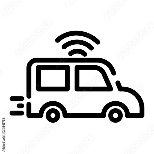 automatic car cut line icon