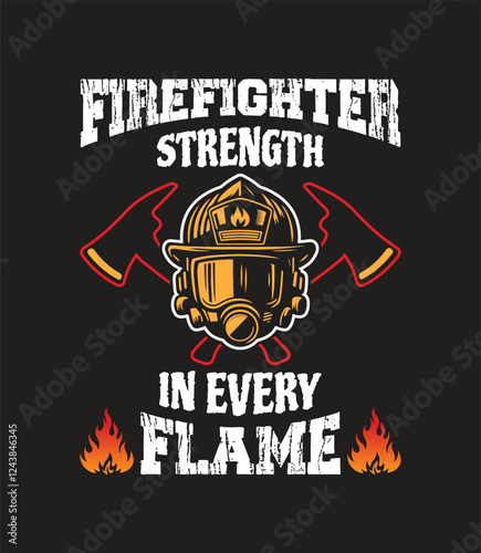 Firefighter Pride, Firefighter T-shirt design bundle. SVG design. Honor the bravery of firefighters with this bold t-shirt design, perfect for first responders and fire heroes.