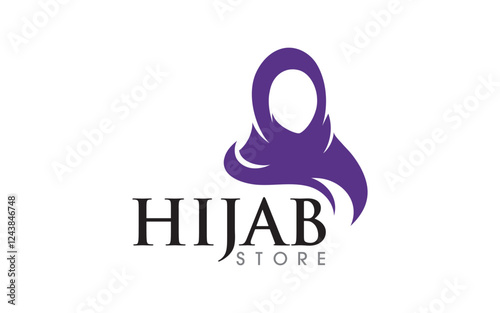 Beauty Muslimah hijab shop vector illustration