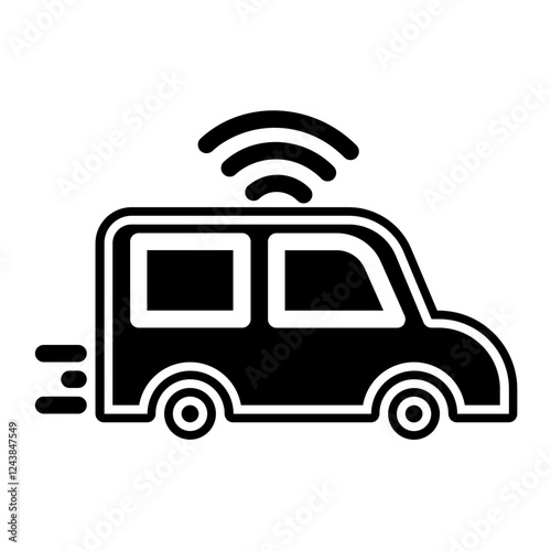 automatic car glyph icon